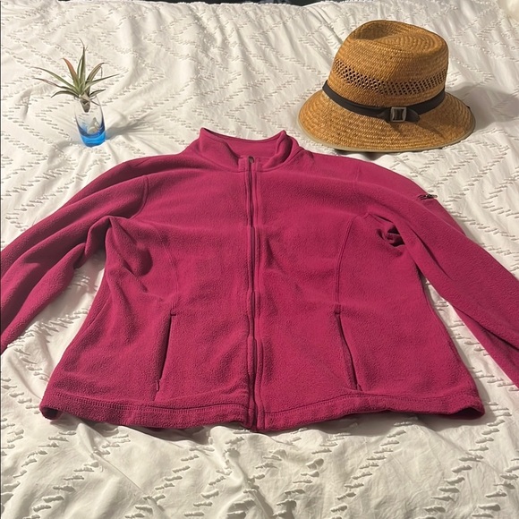 L.L. Bean Pink Teddy Jacket Soft Fleece Cozy Layer - Picture 1 of 5